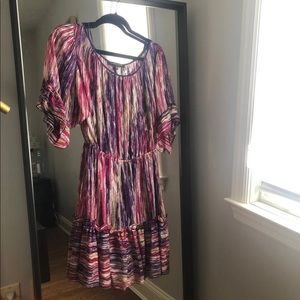 Cynthia steffe 100% purple silk dress
